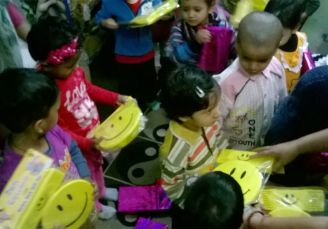 Children Receiving Gifts
